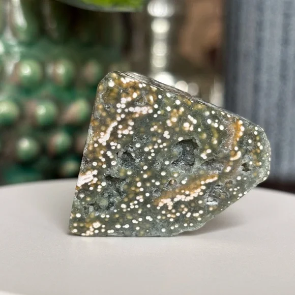 (Orbicular) Ocean Jasper Crystal Freeform OBJ - Picture 5 of 17